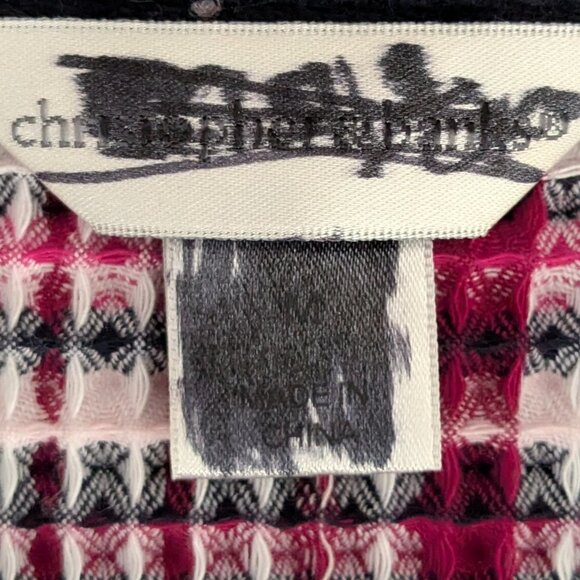 CHRISTOPHER & BANKS Purple/Black Tweed Long Sleeve Full Zip Career Jacket Size M - Picture 3 of 5